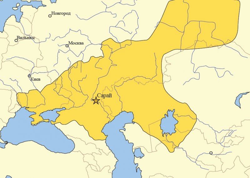 Карта Золотой Орды