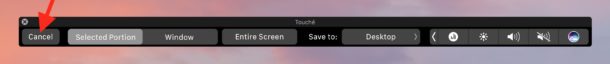 The Escape key on Touch Bar
