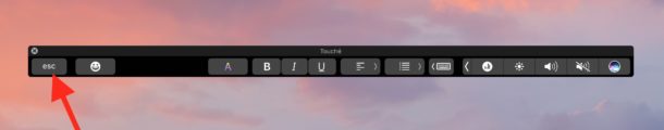 The Escape key on Touch Bar