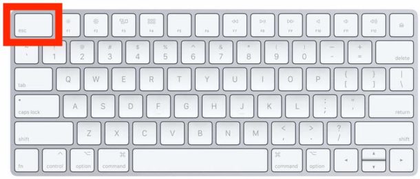 Escape key on an Apple Magic Keyboard