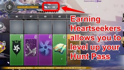 Earn Heartseekers To Level Up Your Hunt Pass