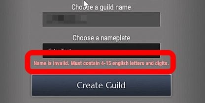 Guild Names Are Maxed At 15 Characters