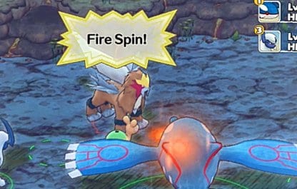 Fire Spin Traps & Damages Pokemon