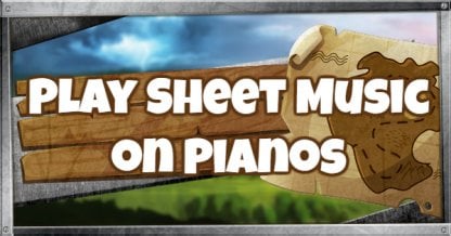 Play the Sheet Music on pianos near Pleasant Park and Lonely Lodge