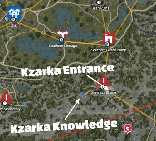 Kzarka Location Map