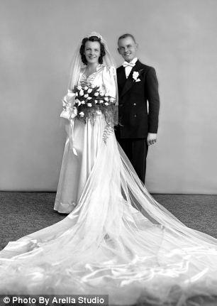 Eddie Slovik and his wife Antoinette on their wedding day in Detroit. He was executed on 31 January 1948