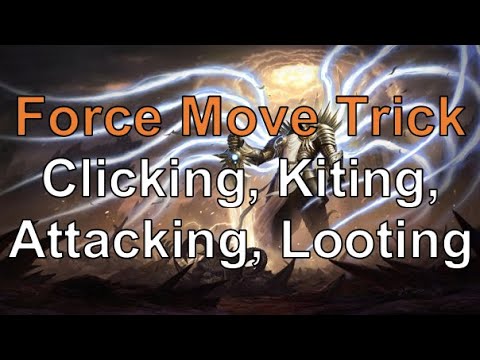 Easy clicking/kiting/looting with the Force Move Trick (Diablo 3)