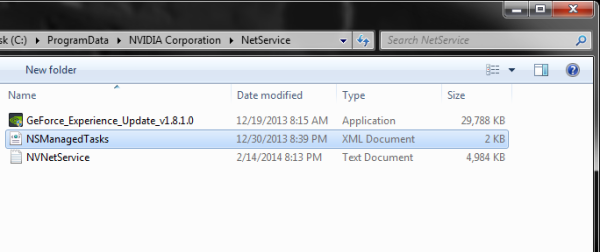 Screenshot of NSManagedTasks.xml file.