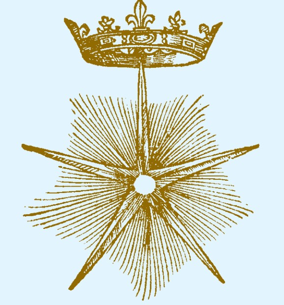Пентаграмма с короной. Гравюра из алхимического трактата XVI в.