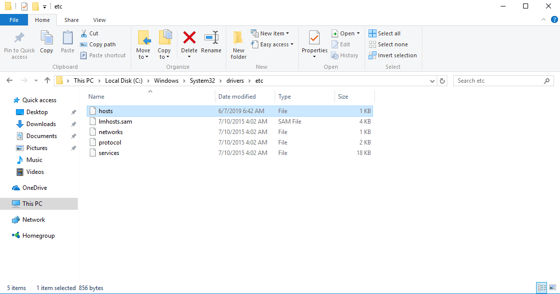 File c windows system32 drivers etc hosts