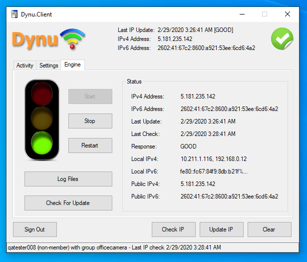 Dynu IP Update Client Ignore IP List