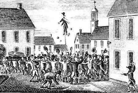 Protesting against the Stamp Act