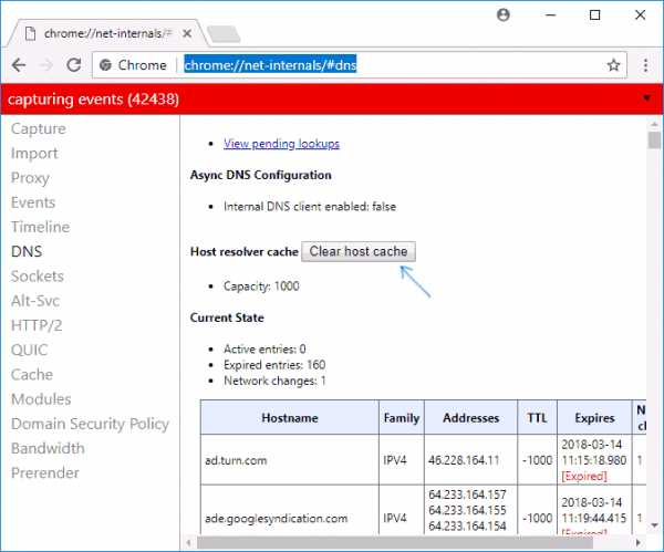 Не удается очистить кэш сопоставителя dns ошибка исполнения функции